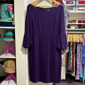 NWOT, Eliza J Bell-Sleeve Sheath cocktail fully lined dress. Smoke-free home.